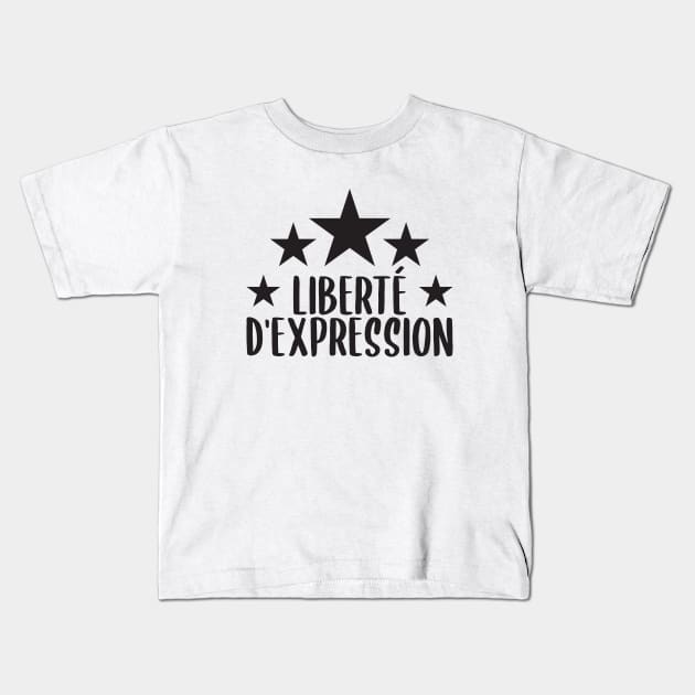 Liberté d'Expression Kids T-Shirt by BlueZenStudio